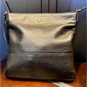 Kate Spade vintage Set! Cross body pebble purse with stripped wristlet.